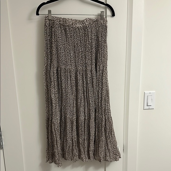 OAK + FORT animal print midi a-line skirt - Picture 3 of 3